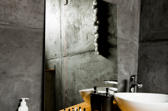 Fugenloses Bad in Betonoptik