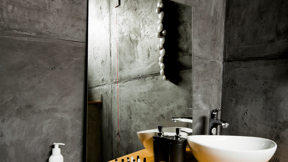 Fugenloses Bad in Betonoptik